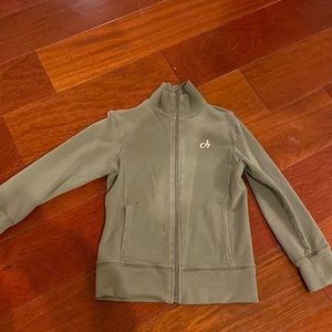 Green distressed style,deha, zipper jacket, size extra small kids